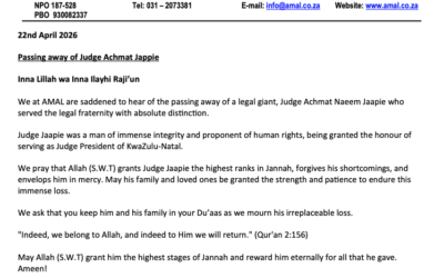 Passing of Judge Achmat Jappie